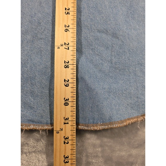 NWT Wrangler Blue Denim Yellowstone Western Pearl Snap Cowboy Shirt Mens XL - Picture 5 of 8